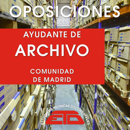 CURSO DE AYUDANTE DE ARCHIVO PARA LA COMUNIDAD DE MADRID (GRUPO A2). ONLINE